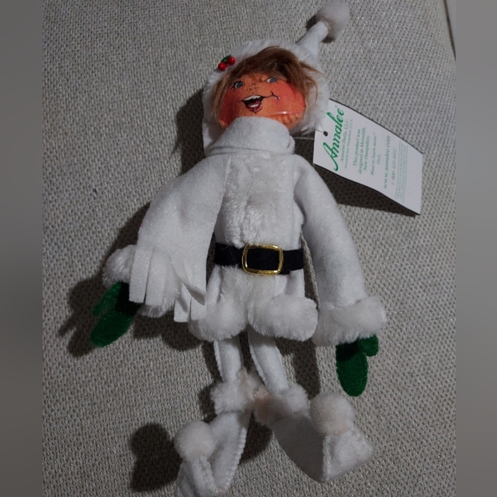 NWT Annalee Very Merry Christmas White Elf 9" #510420